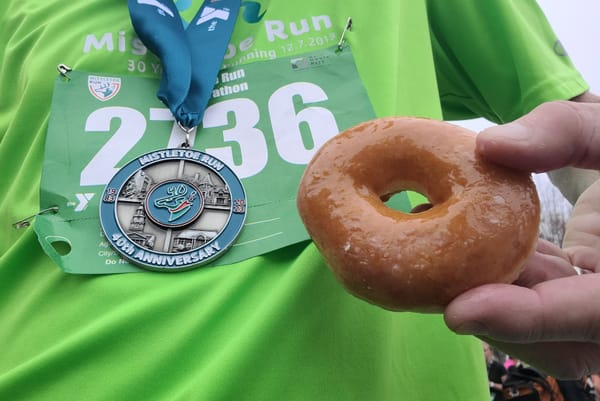 A milestone at a memorable Mistletoe Run Half Marathon